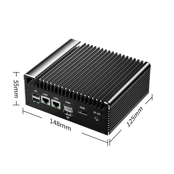 Topton Intel N150 N100 Fanless Mini PC 2x2.5G Nics 2*COM NVMe DDR4